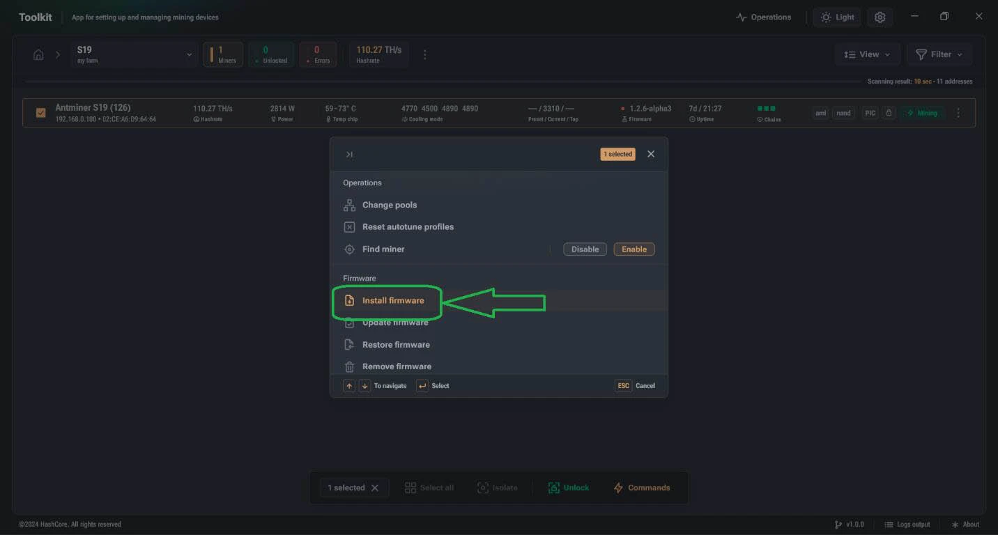 Steps to Install Vnish Firmware 8