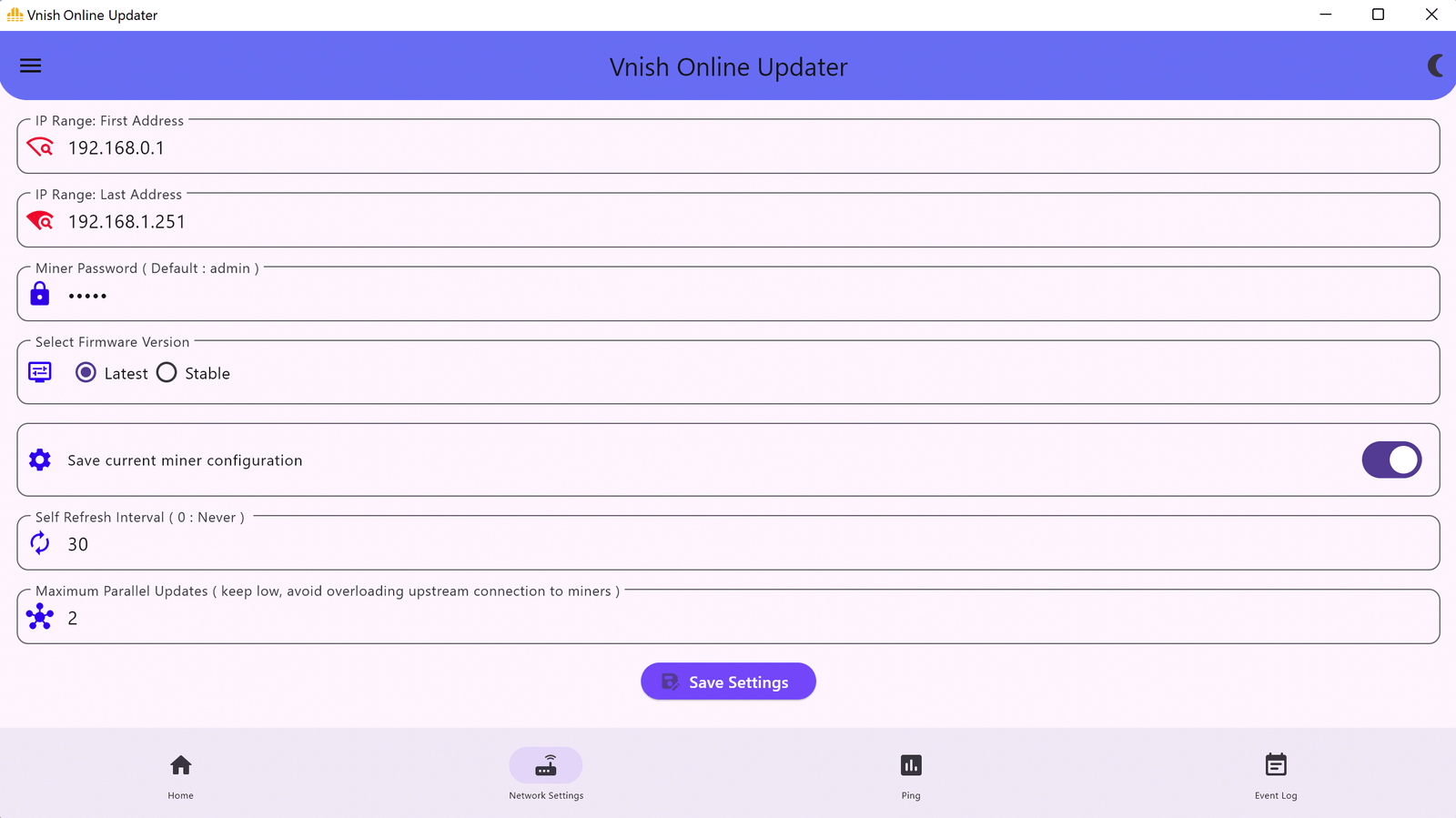 VOU firmware update 7 vnish 1