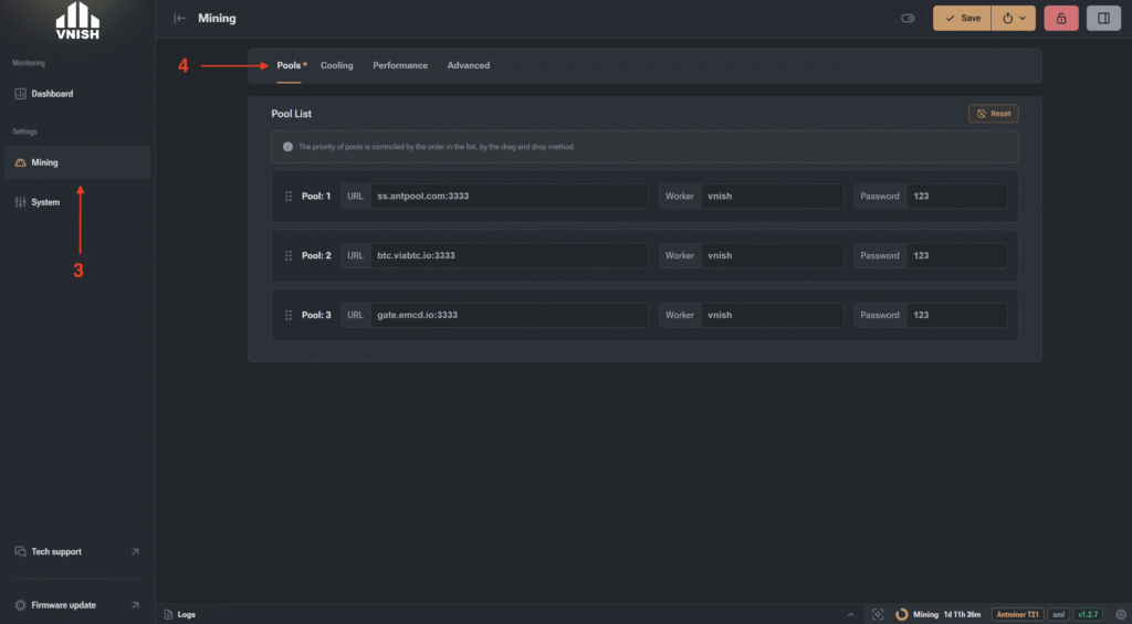 setup miner2
